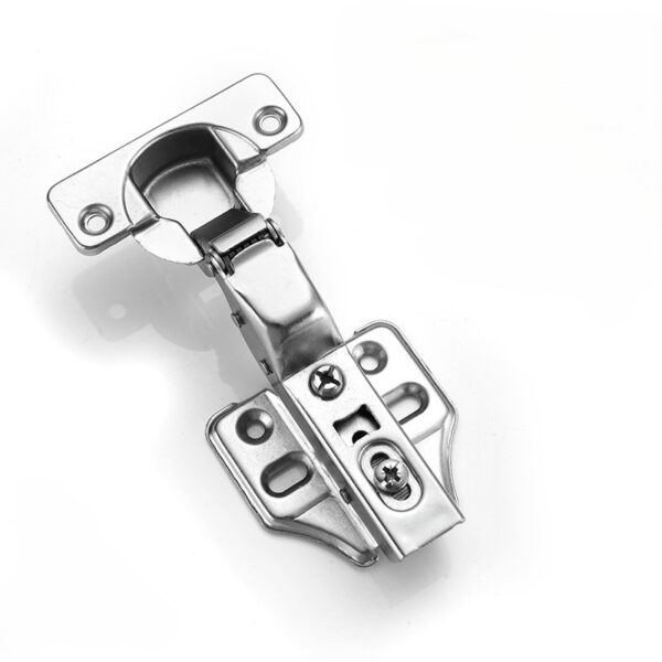 银色大弯1 Stainless Steel 2-Stage Force Hydraulic Soft Close Inset Cabinet Hinge