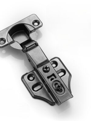 黑色中弯1 Soft Close Hydraulic 3-Stage Half Overlay Kitchen Cabinet Hinge | Concealed European Cabinet Hinges Manufacturer with Screws