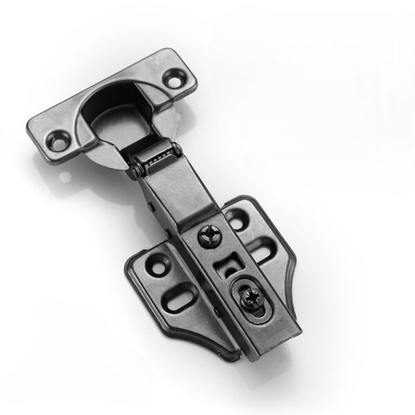 黑色中弯1 Soft Close Hydraulic 3-Stage Half Overlay Kitchen Cabinet Hinge | Concealed European Cabinet Hinges Manufacturer with Screws